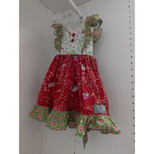 Eleanor Rose girls hark the herald christmas dress size 4-5